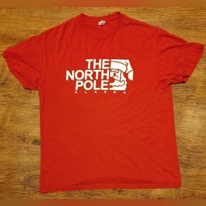 The North Pole Alaska Santa Christmas shirt The North Face vintage spoof tee 🎅❄